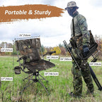 REDCAMP 360° Swivel Hunting Chairs for Ground Blinds, Portable Folding Camo Camping Chairs for Adults Hunting Seats with Hard Arms for Fishing Camping