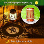 2 Pack Bigfoot Outdoor Solar Hanging Lanterns Waterproof LED Solar Lights Metal Decorative Lanterns for Garden, Patio, Courtyard, Backyard, Yard Decor Unique Bigfoot Gifts for Women Gardening