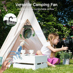 FRIZCOL 3-in-1 Camping Fan - Portable Fans Rechargeable - 36000mAh Battery Powered Fan with Light & Remote for Indoor, Outdoor, Tent, Travel, Fishing, Jobsite, Gifts for Men Dad Him - Green