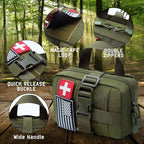 Upgrade Molle Rip Away Ifak Pouch, Tactical Small Belt First Aid Pouch Medical Utility EMT Pouch Only