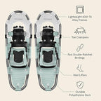 Retrospec Drifter Snowshoe for Men & Women - Aluminum Frames & a Double-Rachet Binding System - Lightweight All Terrain Snow Shoes