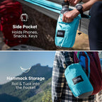 Kootek Camping Hammock, Portable Hammocks with Tree Straps & Attached Carry Bag, Camping Essentials Gear, Perfect for Outside Indoor Hiking Beach Backpack Travel