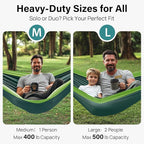Kootek Camping Hammock, Portable Hammocks with Tree Straps & Attached Carry Bag, Camping Essentials Gear, Perfect for Outside Indoor Hiking Beach Backpack Travel