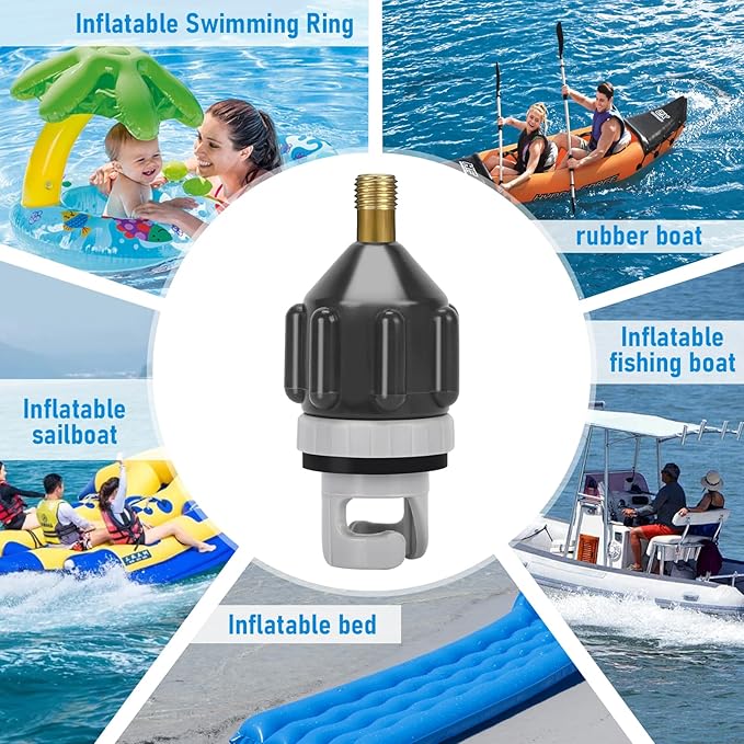 2pcs Stand Up Paddle Board Pump Adapter,Sturdy SUP Air Adapter,Strong Sealing Air Valve for Inflatable Kayak Stand Up Paddle Board