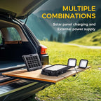 300W LED Solar Work Light Rechargeable, 8000LM LED Solar Camping Lantern, Portable Camping Lights, 4 Light Modes, IP67 Waterproof Tent Lights for Power Outages, Emergency, Hiking, Car Repair