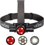 Sofirn HS21 Headlamp with Red Light, 2200 Lumen Led Bright Head lamp USB C Rechargeable with Spotlight, Floodlight, Powerful Headlight Waterproof for Adults, Camping, Hunting, Hardhat, Work, Emergency