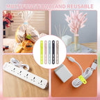 Oligei 25 Pcs Silicone Cable Ties, Cable Ties Reusable, High Elasticity Cord Wraps for Electrical Cords, Cord Organizer for Earphone, Phone Charger(Colorful)