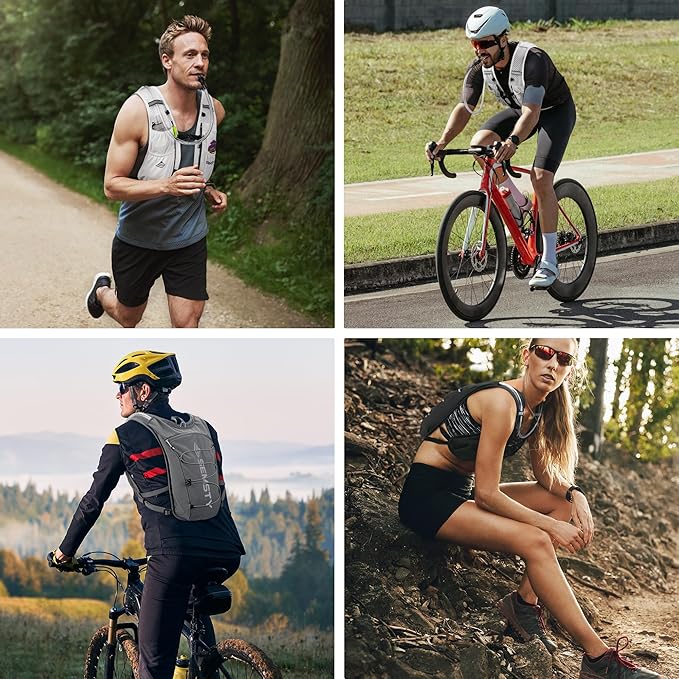 Running Hydration Vest 5L,Running Vest Pack with 1.5L Water Bladder,Lightweight Water Backpack for Hiking Running Cycling