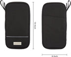 Amazon Basics RFID-blocking Passport Wallet, Passport Holder for Travel, 100% Nylon Material with Durable Zipper Closure, Zippered Pockets, Slots for Cards, 10"x5", Black, Solid