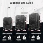FUL Disney Mickey Mouse 26 Inch Rolling Luggage, Hardshell Suitcase with Spinner Wheels, Black