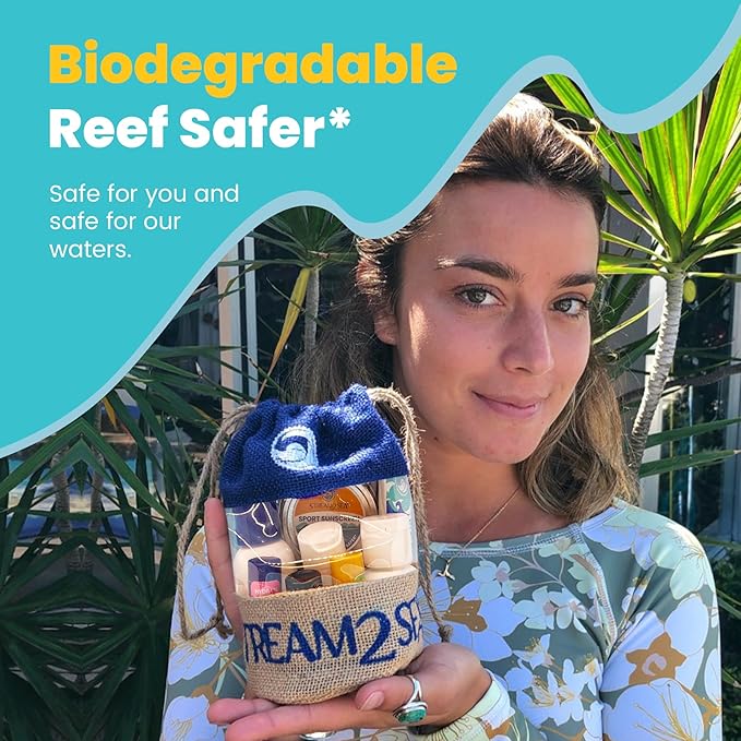 STREAM 2 SEA Natural Hair & Skin Care Gift Set, Body & Face Travel Kit, Shampoo & Body Wash Conditioner, Everyday Mineral Sunscreen, Tinted Sunscreen, Sun & Sting Soothing Gel and Hydrate Lip Balm