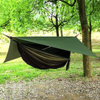 Camping Hammock with Mosquito Net and Rain Fly - Travel Hammock Bug Net - Hammock Tent for Outdoor Hiking Backpacking Travel Camping Accessories and Camping Gear… Military Green