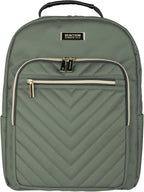 Kenneth Cole REACTION Women's Chelsea Chevron 15" Laptop and Tablet Backpack, Olive