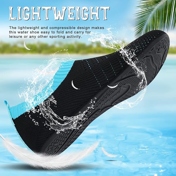 ANLUKE Womens Mens Water Shoes Barefoot Quick-Dry Aqua Socks for Beach Swim Surf Water Sport