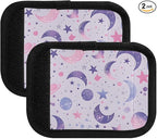 Celestial Moons Planets Luggage Handle Wrap for Suitcase Luggage Tags Handle Covers Identifiers Soft Decorations Travel Accessories 2 Pack