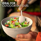 Wheat Straw Dinnerware Sets for 4 - Alternate To Plastic Dinnerware Set - Dishwasher Safe Microwave Plates - Lightweight Wheatstraw Dishes - Unbreakable Camping Plates & RV Dishes