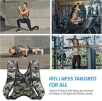 ZELUS Weighted Vest, 6lb/8lb/12lb/16lb/20lb/25lb/30lb Weight Vest with Reflective Stripe for Workout, Strength Training, Running, Fitness, Muscle Building, Weight Loss, Weightlifting