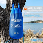 3-Gal Gravity-Fed Water Bag with 2 Outlet Pipes for Sawyer Water Filtration System Survival Water Filter Straw, Compatible with LifeStraw and Other Water Filter Straw, BPA-Free (12L/3Gal)