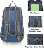 WATERFLY Lightweight Packable Hiking Backpack: 30L Foldable Travel Daypack Ultralight Camping Day Pack for Woman Man
