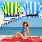 EBOOT 10 Pack Oversized Beach Towel Set Extra Large Pool Towels Microfiber Quick Dry Swim Blanket for Adult Women Men Face Hand Body Bath Travel Pool(Mixed Color,36 x 72 Inch,Fresh Stripe)