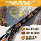 NATUREFUN Ultra-Light Travel Camping Hammock | 300kg Load Capacity,Breathable,Quick-Drying | 2 x Premium Carabiners,2 x Nylon Slings Included | Outdoor Indoor Garden