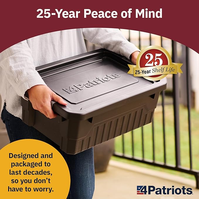 4Patriots 2-Week Survival Food Kit: Emergency Food Supply Designed to Last 25 Years, 84 Servings