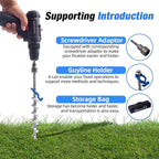 ‎Homeon Wheels 12 Pcs Camping Ground Anchors Aluminum Screw Heavy Duty Metal Non-Rust Cast Tent Anchors in Kit for Securing Animals, Tents, Canopies, Sheds, Car Ports, Swing Sets Outdoors Beach