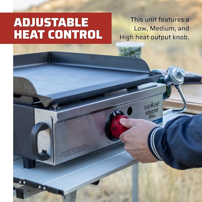 Camp Chef Versatop Portable Flat Top Grill 250 and Griddle (FTG250) - Compatible 14" Accessories