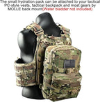 Tactical Mini Molle Hydration Pack,Molle Hydration Carrier with US Flag Water Resistant,Hydropack for Tactical Vest Backpack