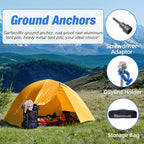 Homeon Wheels 16 Pcs Aluminum Ground Anchors, Non-Rust Cast Tent Stakes Heavy Duty Metal Tent Stakes Pegs for Securing Animals, Tents, Canopies, Sheds, Car Ports, Swing Sets Outdoors Beach