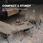 ONETIGRIS CAMPMATE Camping Table Foldable, Lightweight Portable Table Sturdy & Quick Setup, Holds Up to 66 lbs, Perfect for Camping, Hiking, Backpacking, Picnic, Beach, Travel