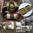 Upgrade Molle Rip Away Ifak Pouch, Tactical Small Belt First Aid Pouch Medical Utility EMT Pouch Only