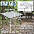 ALPS Mountaineering Aluminum Roll-Top Camp Table with Fast Setup and Compact Storage