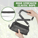 Camping Stool Pocket Chair, Lightweight Portable Stool with Shoulder Strap, Capacity 220lbs for Adults Outdoor Hiking Fishing Travel-Large Black