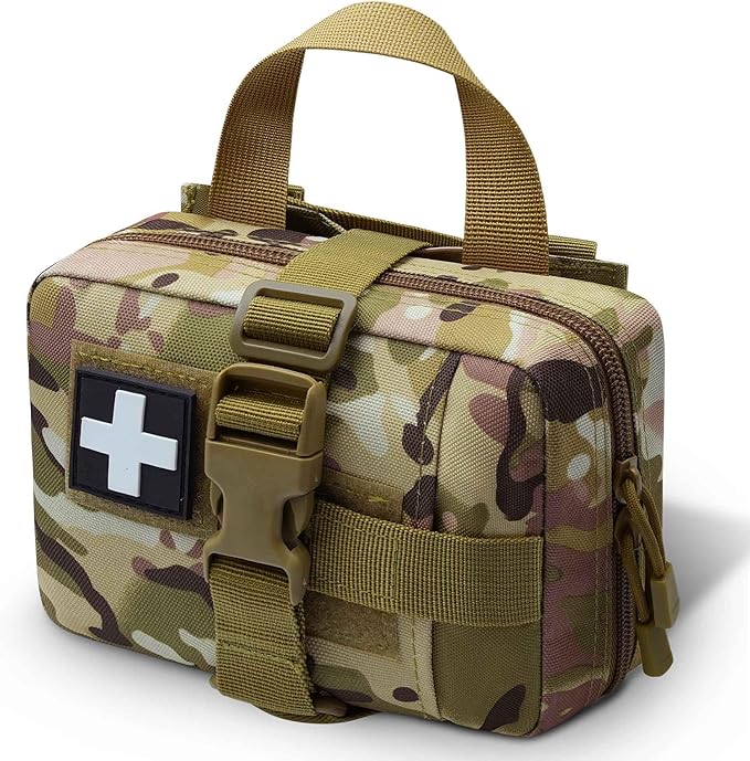 Upgrade Molle Rip Away Ifak Pouch, Tactical Small Belt First Aid Pouch Medical Utility EMT Pouch Only