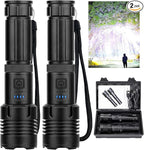 Rechargeable LED Flashlights High Lumen,99,000 Lumens Super Bright Flashlight,Powerful Flash Light 5 Modes for Home Outdoor Camping Hiking