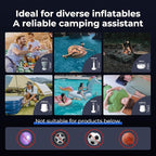 FLEXTAILGEAR Portable Air Pump - Tiny Pump 2, Electric Air Pump for Inflatables 2.8oz Battery Inflator Rechargeable Air Mattress Pump for Sleeping Pads, Pool Floats, Swimming Rings Orange