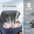 Insulated Cooler Backpack,33/45 Cans Multifunctional Double Deck Leakproof Cooler Bag with Sternum Strap,Large Capacity Lightweight Travel Camping Beach Backpack