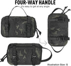 4 Set Tactical Packing Cubes ，Compressible Mesh Duffle Storage Bag,Portable Edc Molle Pouch Organizer.