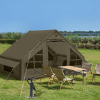 SHANQUAN Inflatable Tent with Pump,4-6 Person Instant Glamping Camping Tents House, Easy Setup Blow Up Family Tents for 4 Seasons Waterproof Inflatable Tent for Camping with Mesh Windows.