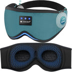 ZUMUSEN Bluetooth Sleep Headphones, 3D Wireless Music Eye Mask with Ultra-Thin Stereo Speakers, Adjustable Sleep Mask for Side Sleepers, Perfect for Travel, Meditation, Relaxation