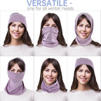 Winter Neck Gaiter Warmer, Soft Fleece Face Mask Scarf for Cold Weather Skiing Cycling Outdoor Sports