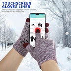 Achiou Winter Gloves, Glove for Men Women, Upgraded Touch Screen Texting Warm Running with Thermal Soft Knit Lining