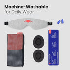 Manta Slim Sleep Mask – Ultra-Light Blackout Eye Mask with Adjustable Eye Cups, Soft Strap for Comfortable Sleep, Minimalist Design for Better Rest