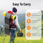 Solar Powered Generator 300W Peak/70400mAh, 260Wh Portable Power Station with Panels 40W Included, Solar Generator with AC Outlet 110V for Home Use, Camping, Outdoor, Power Backup