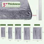 Memory Foam Camping Mattress pad,3 Inch Thick Floor Sleeping Mat Pad for Adults with Waterproof and Non-Slip Bottom, Portable Roll Up Mattress for Sleepover Guest