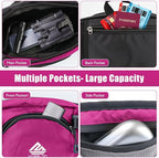 Fanny Pack Waist Bag with Water Bottle Holder for Men Women Running Hiking Travel Dog Walking Workout Cycling Outdoor (Pink)