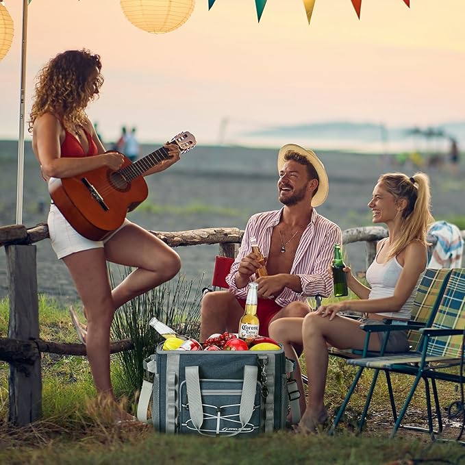 Maelstrom Soft Sided Cooler Bag, 30/40 Can Collapsible Insulated Ice Chest, Large Leakproof Camping & Travel Cooler for Kayaking & Beach