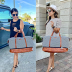 IBFUN Weekender Bags for Women, 21" Weekender Travel Bag, Travel Duffle Bag with Shoe Compartment Carry on Overnight Duffel Bag for Weekend Travel Business Trip