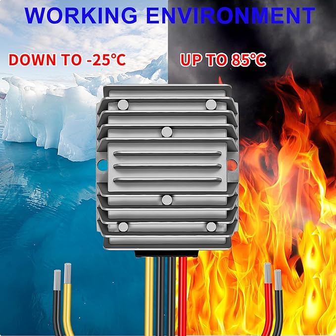 DC/DC Converter 12V Step Up to 24V 5A 120W, DC 12V to 24V Step Up Converter Voltage Regulator, Power Supply Module Boost Transformer for Car Truck Vehicle Boat Golf cart